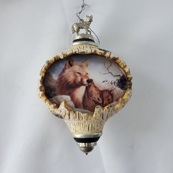 Bradford Edition Spirits Of The Forest Wolf Heirloom Ornaments By Rusty Frentner - Picture 2 of 8